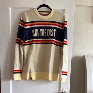 Cream and Navy Sweater